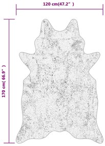 Tapete lavável antiderrapante 120x170 cm vaca castanho e branco
