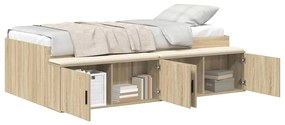 Estrutura de Cama Carvalho Sonoma 80x200 cm
