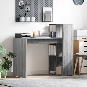 vidaXL Secretária Cinzenta Sonoma Madeira engenheirada, laminada Média