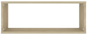 Prateleiras parede forma de cubo 6 pcs carvalho sonoma