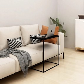 336133 vidaXL Mesa de centro 55x35x66 cm derivados de madeira preto