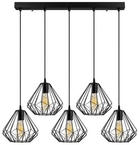 Candeeiro Suspenso Diamond – Preto – Diâmetro 93 cm, Altura 117 cm