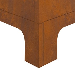 Fogueira Quadrada vidaXL 50x50x70 cm em Aço Envelhecido