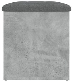 Banco de arrumação 62x42x45cm derivados madeira cinzento sonoma