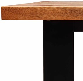 Mesa de jantar c/ bordas vivas 200x90x75 cm acácia maciça