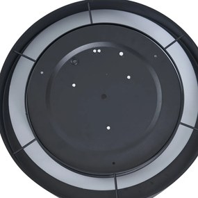 Plafon moderno preto transparente 40cm incl. LED regulável em 3 níveis - Sue