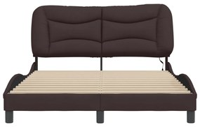 Estrutura de cama com LED sem colchão 140x200 cm tecido