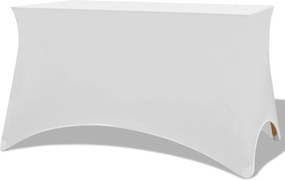 vidaXL Capa extensível para mesa 2 pcs 183x76x74 cm branco