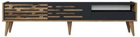 Móvel TV Valensiya – Nogueira e Antracite – 180x35x45 cm