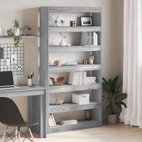 Estante/Divisória de Sala vidaXL em Preto Carvalho 100x30x198 cm em Madeira Engenheirada