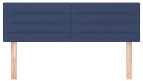 Cabeceira de cama 2 pcs tecido 72x5x78/88 cm azul