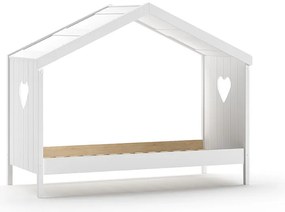 Cama infantil Coleção AMORI House 90x200cm + Estrado + Gaveta inferior + Grade segurança Branca