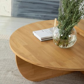 Conjunto de Mesas de Café Podium - Carvalho - 90x30x60cm &amp; 85x30x35cm