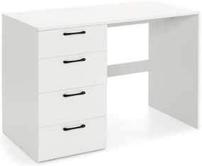 Mesa de computador de madeira com gaveta e prateleiras 104 x 50 x 82 cm preta