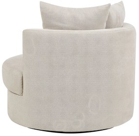 Poltrona em tecido creme claro DALBY Beliani