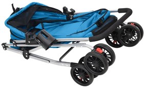 Carrinho dobrável para cães 76x50x100 cm tecido oxford azul