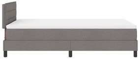 Cama Box Spring com Colchão Taupe 120x200 cm Tecido