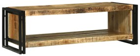 Mesa de Café 120x50x38 cm Madeira Sólida de Mangueira Rústica