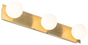 Candeeiro de parede moderno ouro 48 cm IP44 3 luzes - Cederic Moderno