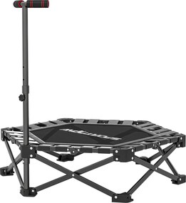SPORTNOW Trampolim de Fitness Dobrável 104 cm com Barra Ajustável em 3 Alturas e Bolsa de Transporte Preto | Aosom Portugal