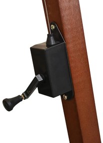 Guarda-sol de jardim suspenso com poste abeto maciço terracotta