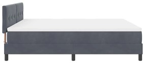 Cama Box com Colchão vidaXL Cinza Escuro Super King Veludo