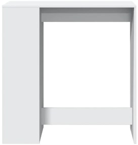 Mesa de bar com prateleiras derivados de madeira branco