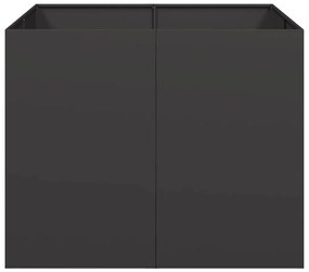 Vaso floreira 100x100x80 cm aço preto