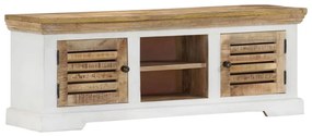 Móvel de TV 110x30x40 cm madeira de mangueira maciça