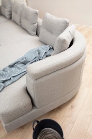 Sofá de Canto Padova Corner – Cinzento Claro – 140 cm x 385 cm x 200 c