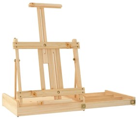 Cavalete de mesa com gaveta 41,5x37x12 cm pinho maciço