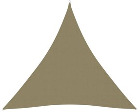 Para-sol estilo vela tecido oxford triangular 3x3x3 m bege