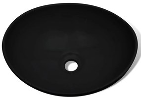 vidaXL Lavatório cerâmica 40x33 cm preto