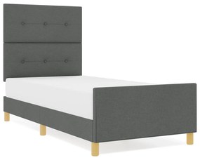 Cama vidaXL Cinza Escuro 80x200 cm de Tecido
