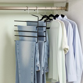 Conjunto de 4 cabides para roupas 32 x 0,5 x 35 cm pretos