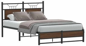Estrutura cama s/ colchão derivados madeira carvalho castanho