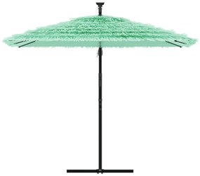 Guarda-sol de jardim com poste de aço 269x269x235 cm verde