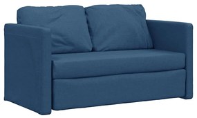 Sofá-cama sem pés 112x174x55 cm tecido azul