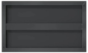 Prateleiras de parede 2 pcs 50x30x3 cm aço inoxidável prateado