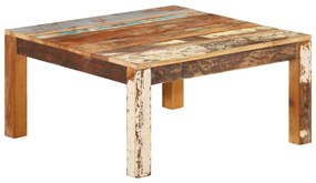 Mesa de centro 80x80x40 cm madeira recuperada maciça