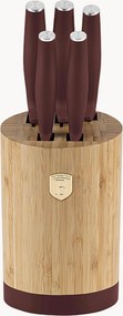 Conjunto de facas de cozinha em aço inoxidável com suporte Leonardo, conjunto de 6