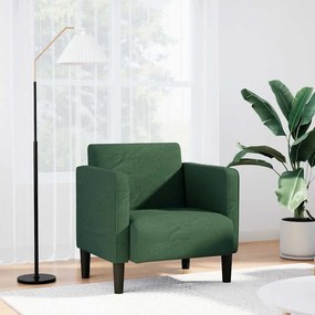 Poltrona com apoio de braços 54 cm tecido corduroy verde escuro