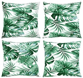 Almofadas de sofá 4 pcs 60x60 cm tecido padrão de folhas