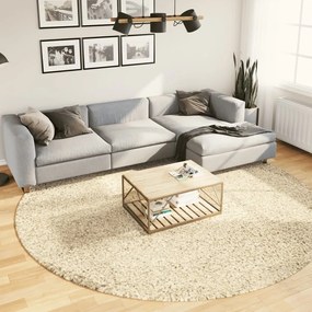 vidaXL Tapete shaggy de pelo alto PAMPLONA Ø 280 cm dourado