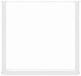 Pés de mesa de jantar em forma de U, 2 peças, branco, 80x (72-73) cm,