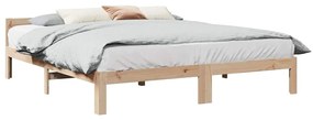 vidaXL Cama sem colchão 160x200 cm madeira de pinho maciça