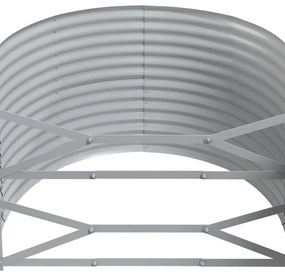 Canteiro elevado jardim 249x100x68 aço revestido a pó castanho