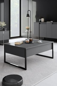 Conjunto de Mobiliário de Sala Luxe – Nogueira e Preto – Console 160x3
