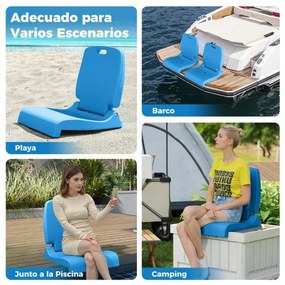 Cadeira dobrável portátil para exterior, piscina azul
