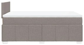 Cama boxspring c/ colchão 120x190cm tecido castanho-acinzentado